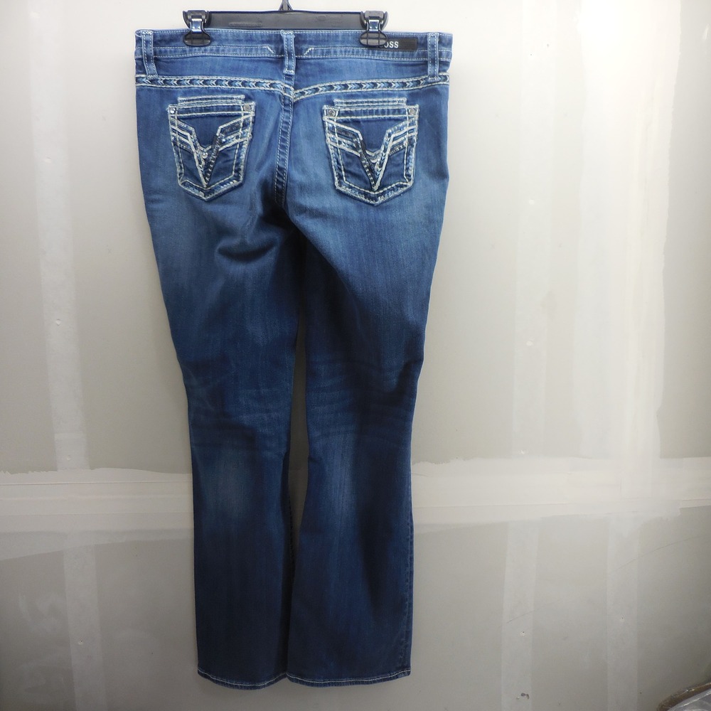 Vigoss Dublin Slim Boot‎ Heritage Fit Jeans Embroidered Sequin Medium Wash 13/14